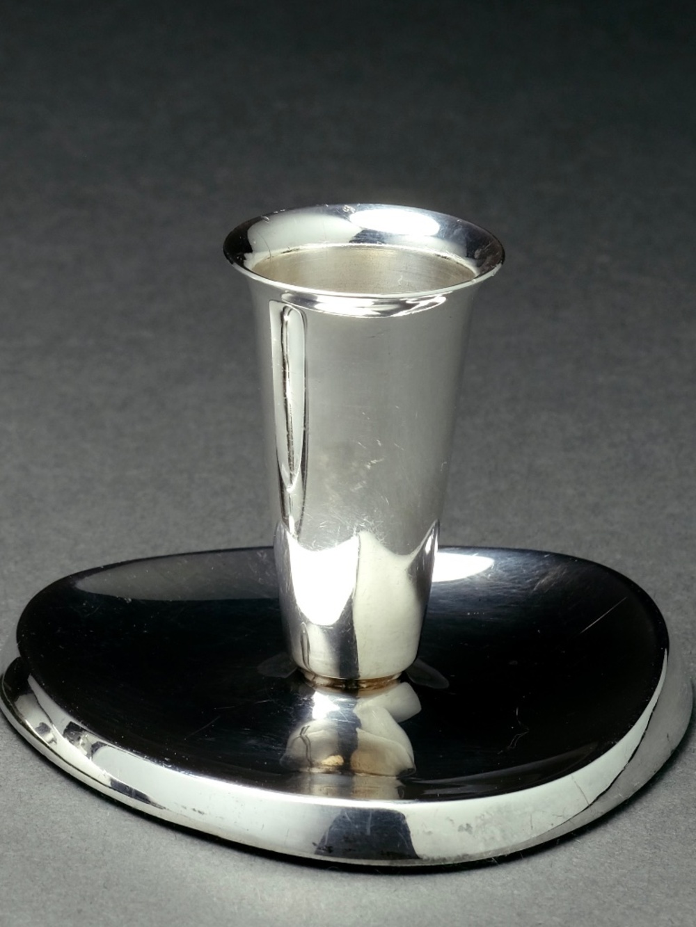 2 Vintage H O H Denmark Silver Plate Candle Holders
